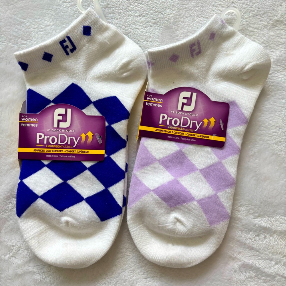 FOOTJOY 2 Pairs ProDry Lightweight Sportlet Performance Socks--NWT